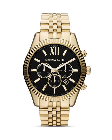 michael kors watches gold mens|michael kors lexington chronograph watch.